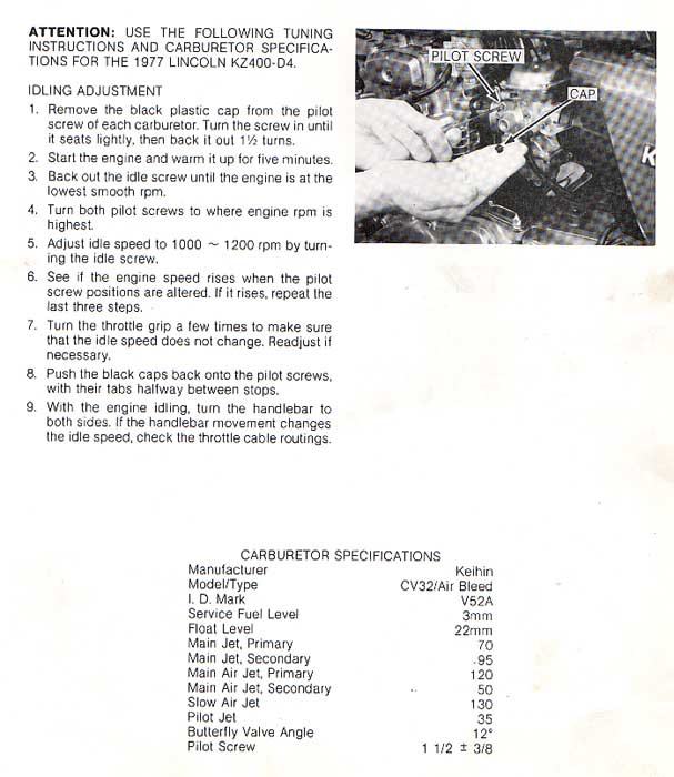 CV32 keihin Float Height - KZRider Forum - KZRider, KZ, Z1 & Z